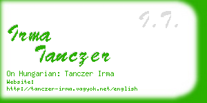 irma tanczer business card